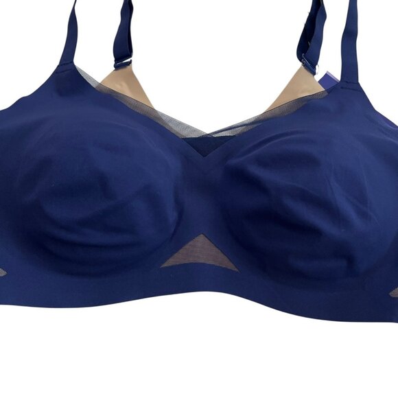 Honey‎ Love Crossover Bra Navy Size 1X 40 D-F Support Wireless Comfort - Picture 3 of 9